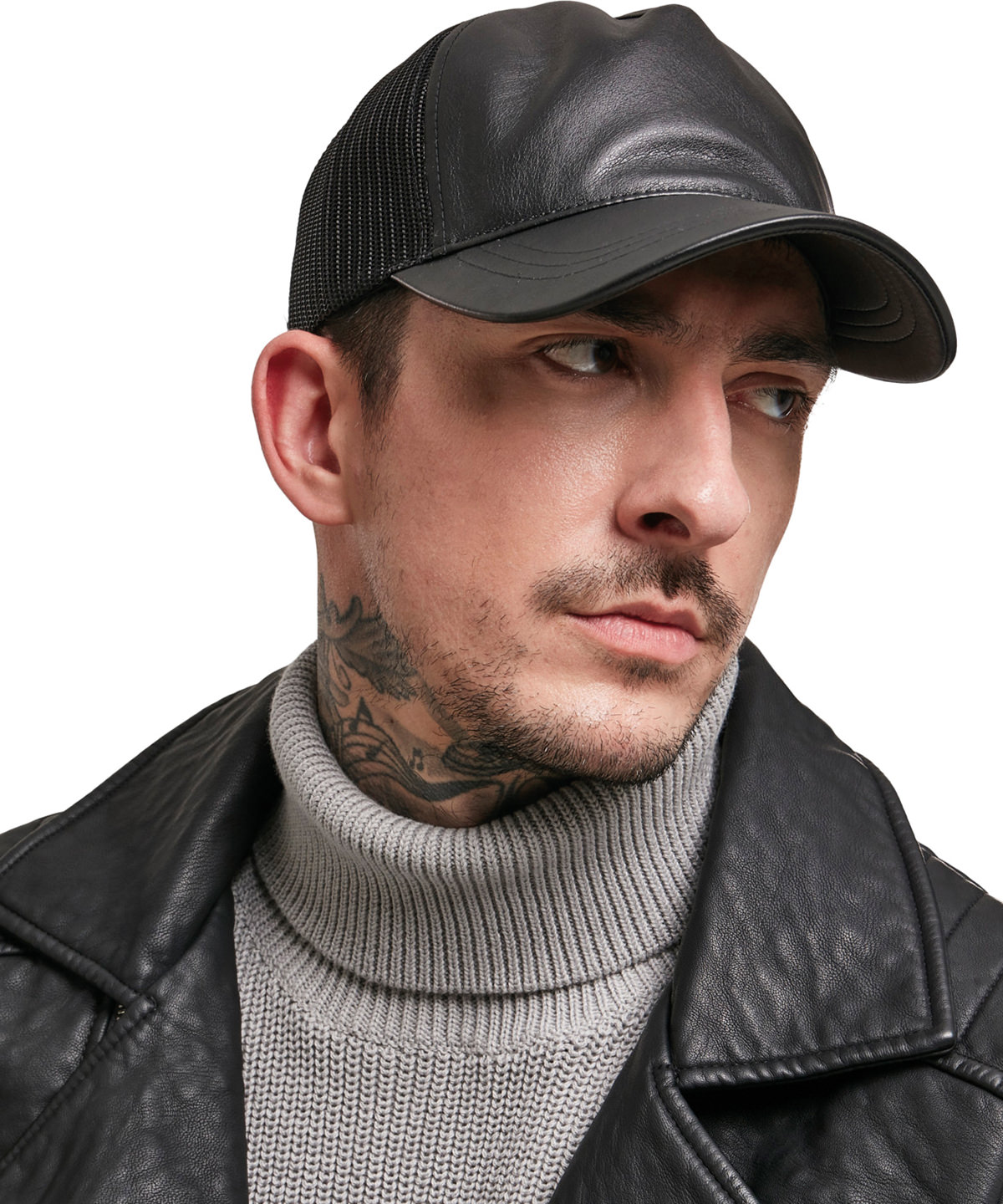 YP038_LS00_2025.jpg Leather trucker - Image 1