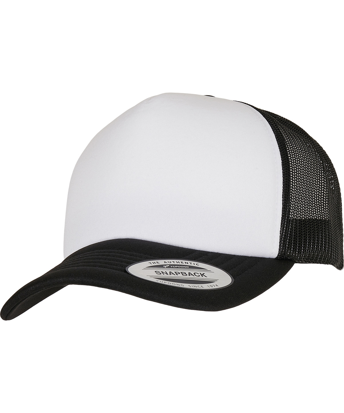 YP227_LS00_2025.jpg YP Classics® curved foam trucker cap white front (6320W) - Image 1