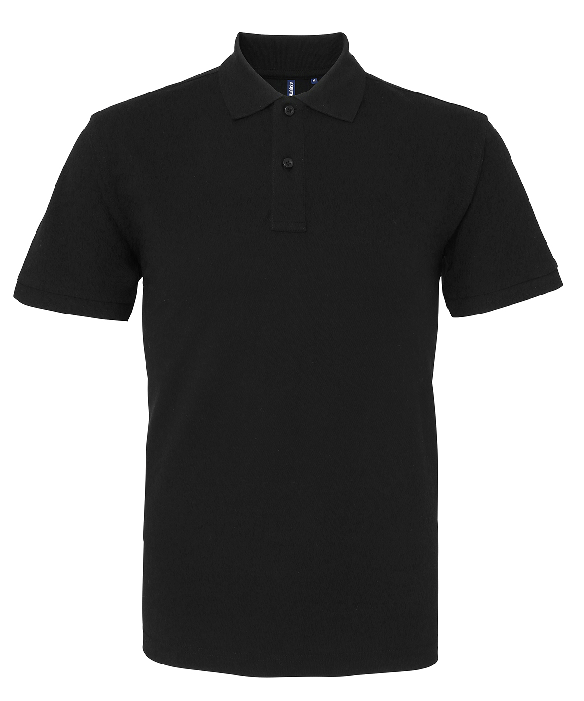 aq082_black_ft Men's organic polo - Image 1