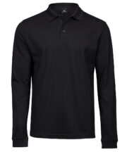 Luxury stretch long sleeve polo (1406) - Image 3