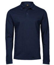 Luxury stretch long sleeve polo (1406) - Image 4
