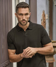 Luxury stretch v-neck polo (1404)