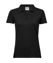 Women’s luxury stretch v-neck polo (1409) - Image 3