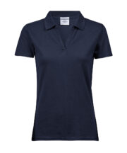 Women’s luxury stretch v-neck polo (1409) - Image 4
