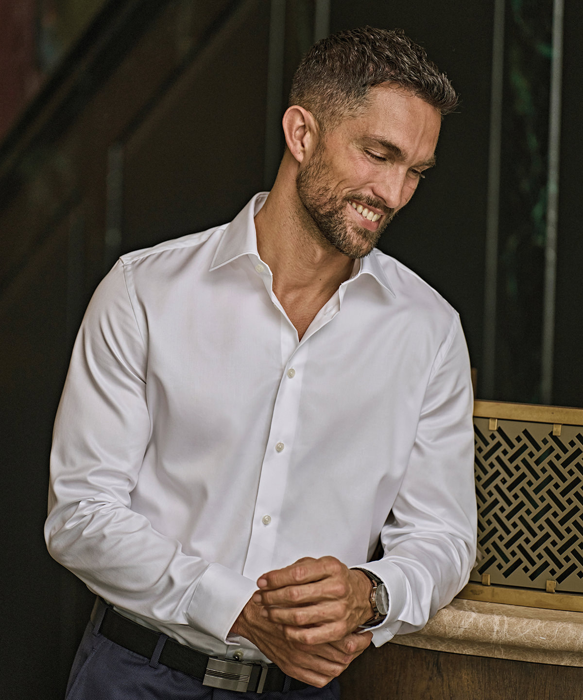TJ040_LS00_2026 Luxury shirt slim fit (4021) - Image 1