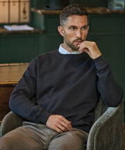 Ribbed interlock crew neck (5504)