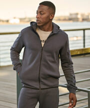 Athletic hooded full-zip sweatshirt (5706)