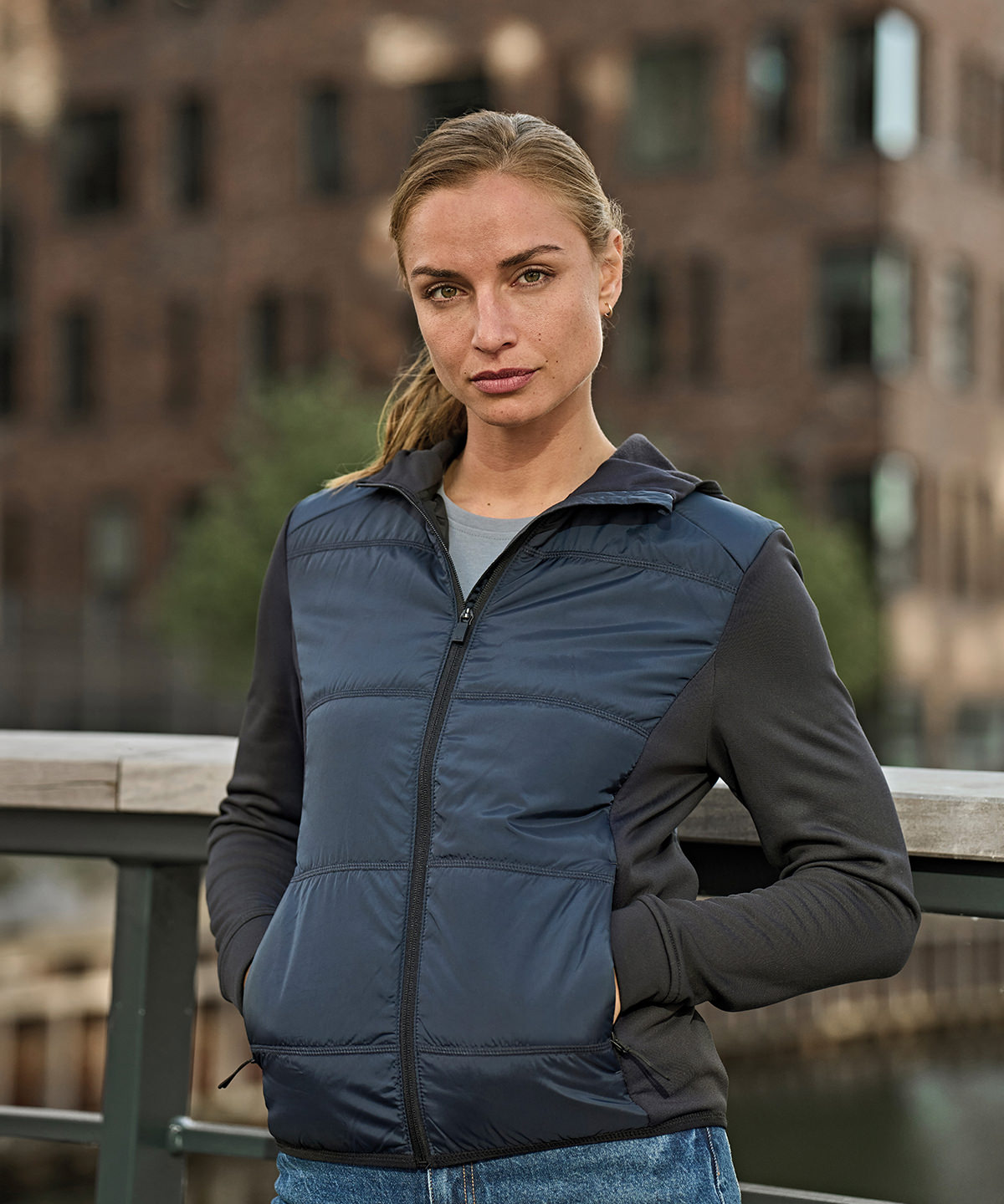 TJ084_LS00_2026 Women’s hybrid-stretch hooded jacket (9113) - Image 1