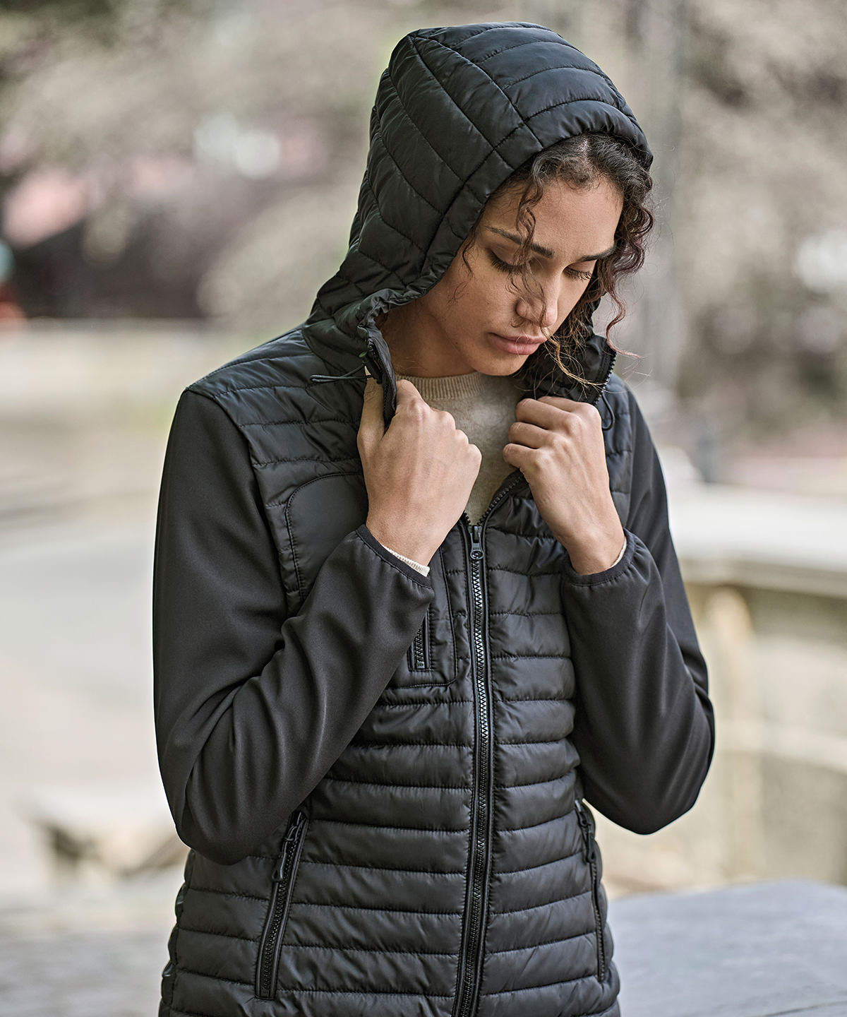 TJ106_LS00_2026 Women’s hooded crossover jacket (9629) - Image 1