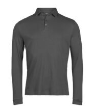 Pima cotton long-sleeve polo (1442) - Image 3