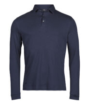 Pima cotton long-sleeve polo (1442) - Image 2